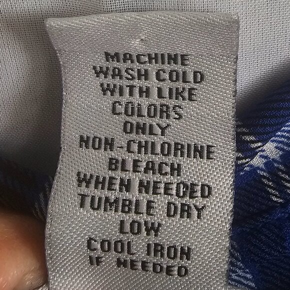 Catherines Blue White Plaid Button Down Shirt Dress Preppy Roll Tab 4X - Picture 11 of 12